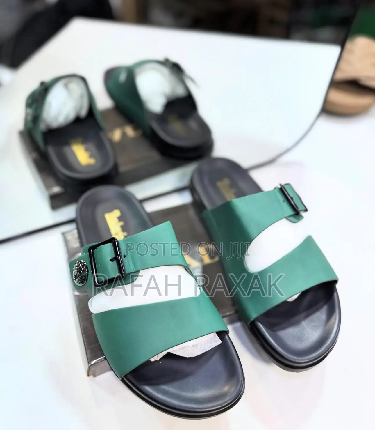 Men’S Super Classic Green Timberland Luxury Sandals