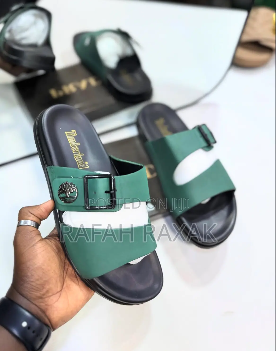 Men’S Super Classic Green Timberland Luxury Sandals