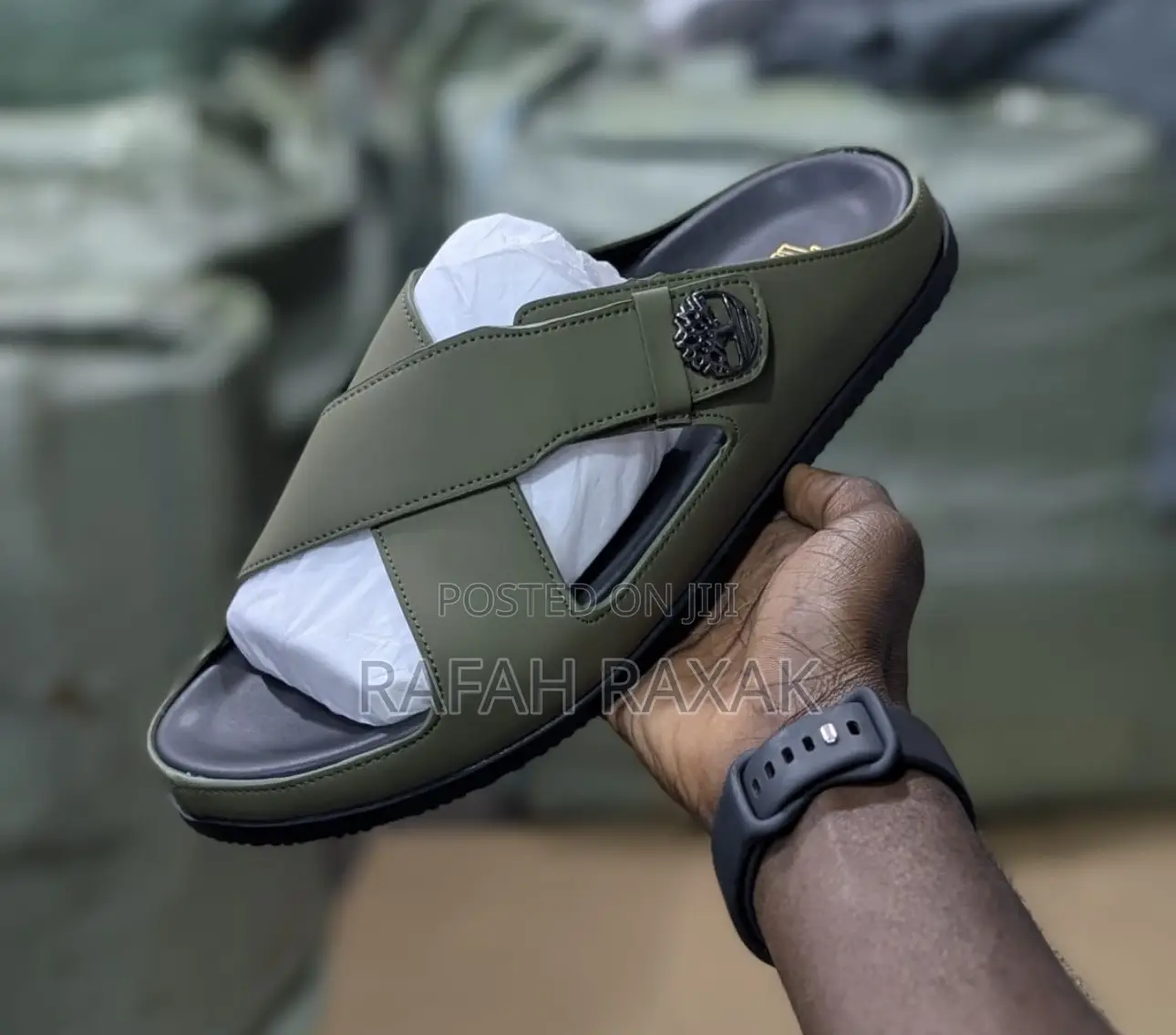 Original Men’S Green Timberland Cross Luxury Sandals