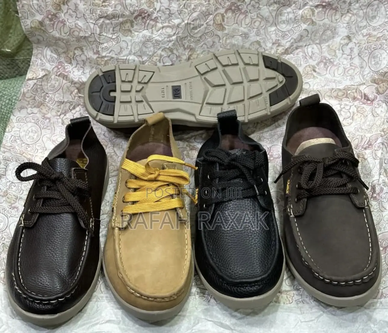 Original Men’S Dark Tan Cat Casual Low Easy Shoes