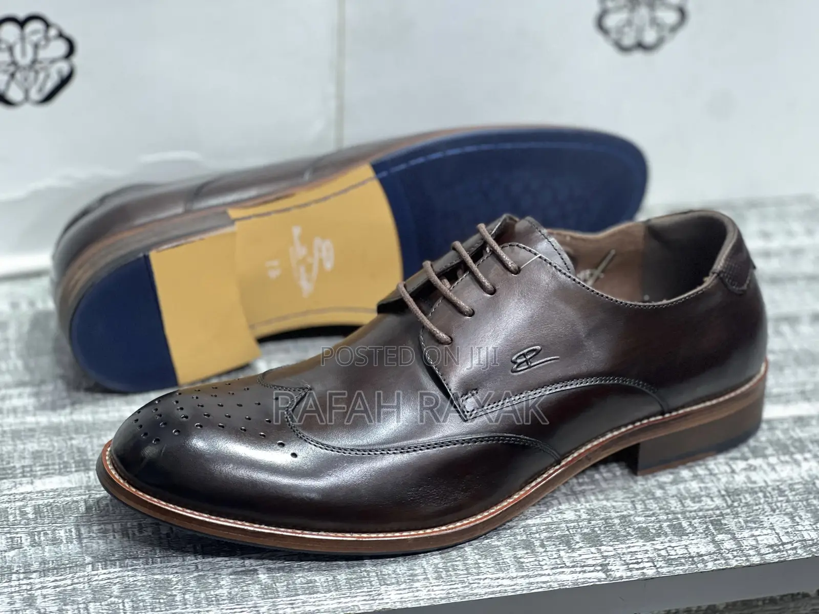 Original Dark Tan Stefano Borella Oxford Gentle Leather Shoe