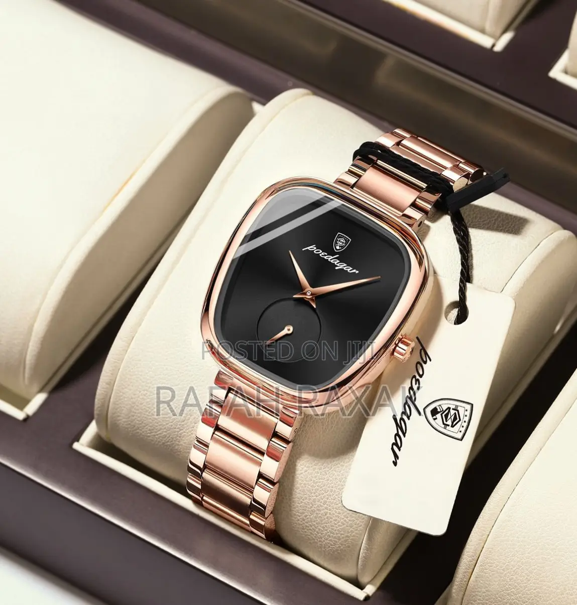 Original Women’S Gold/Black Face Poedagar Dial Wrist Watch