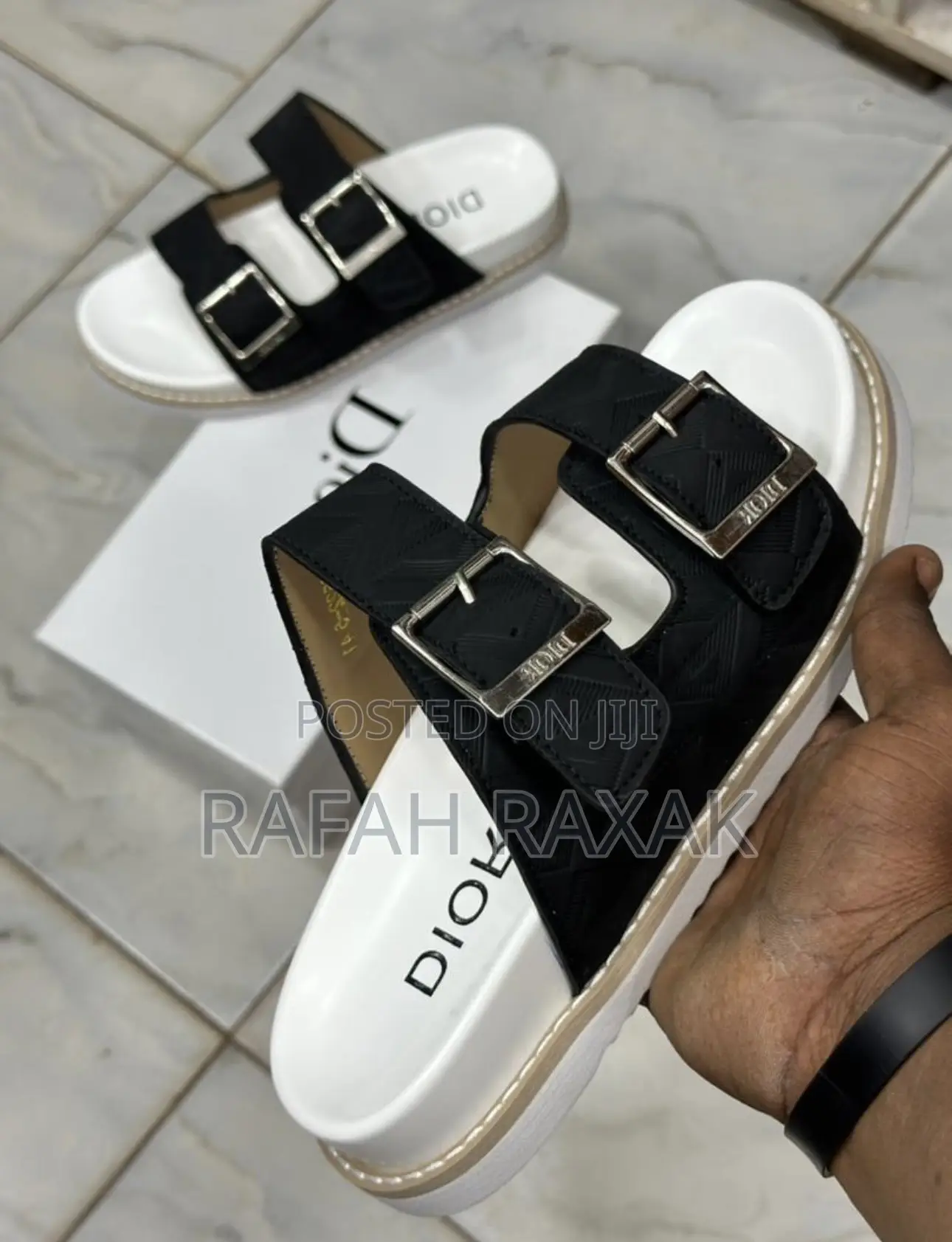 Original Men’S Dior Double Straps Luxury Sandals