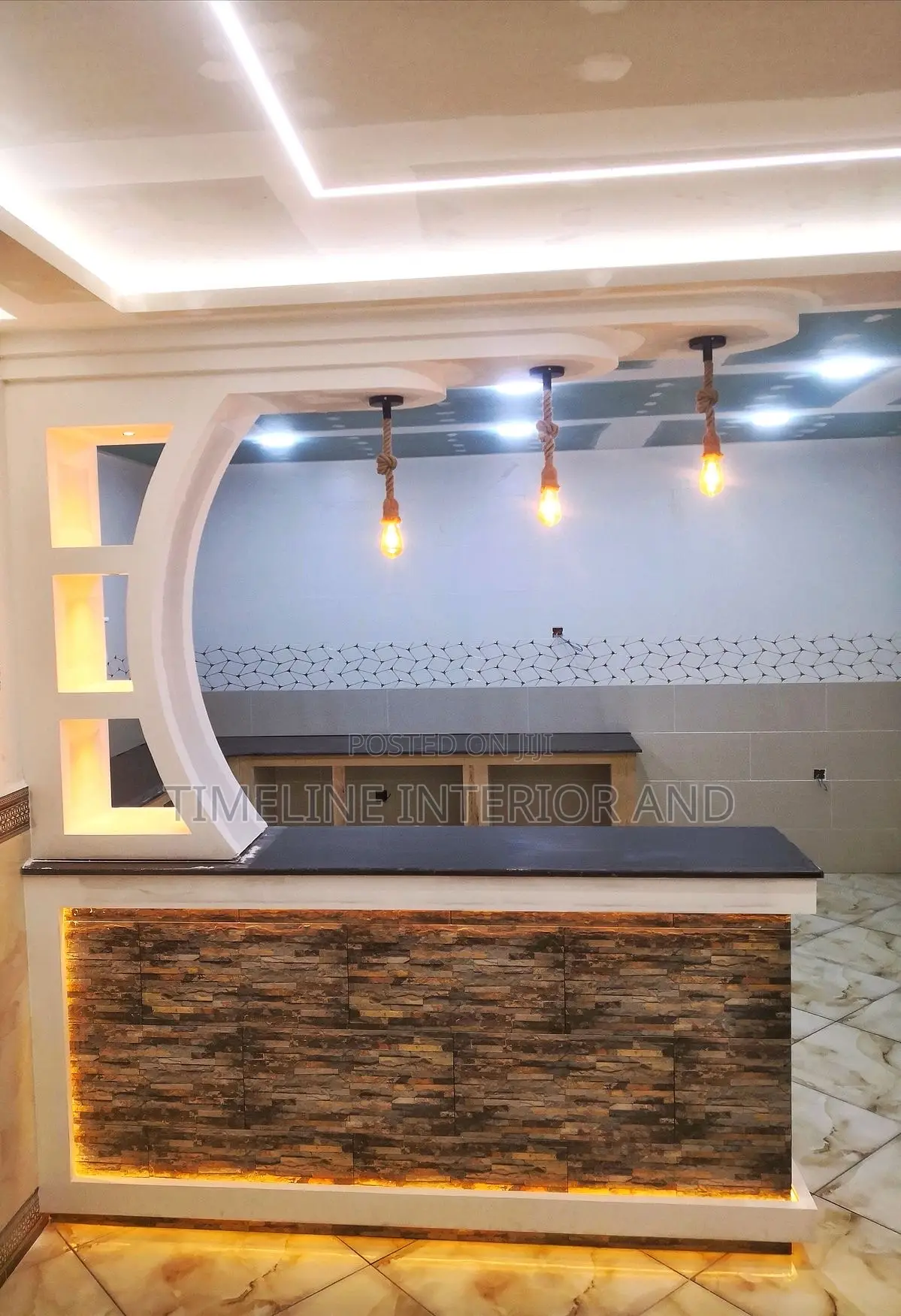 Gypsum Ceiling With Integrated Curtain Box