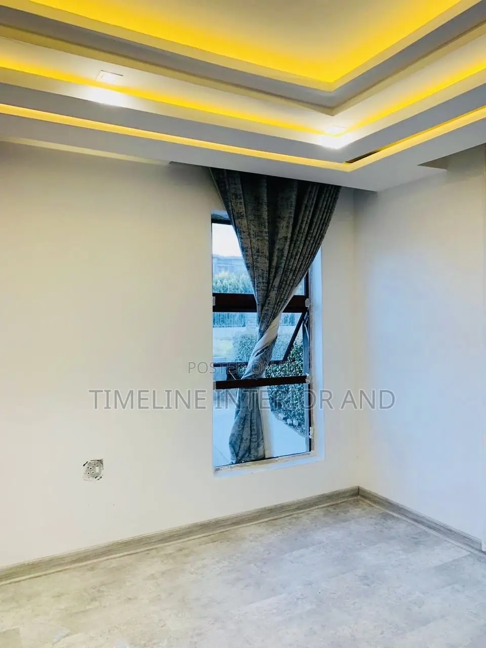 Gypsum Ceiling With Integrated Curtain Box
