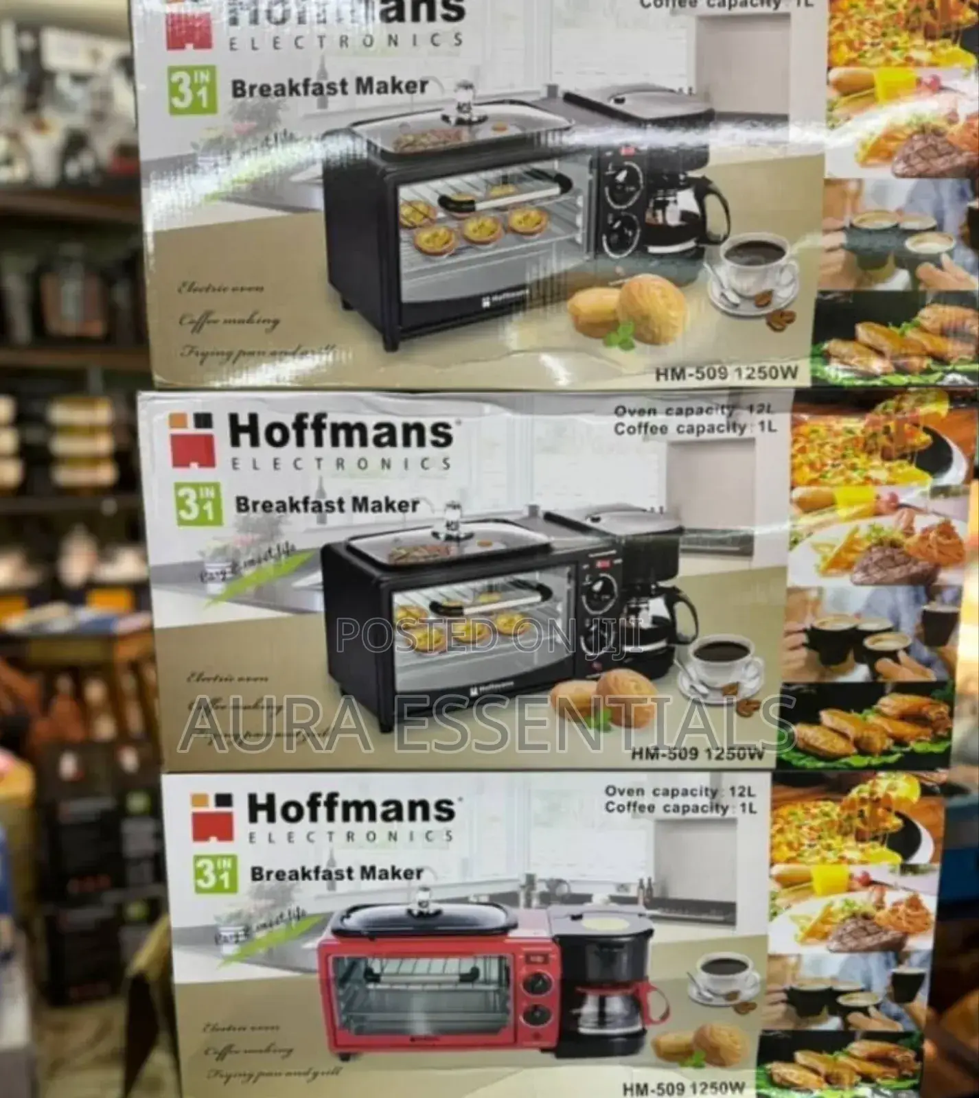 Hoffmans Hm-509 3-in-1 Breakfast Maker-13litres