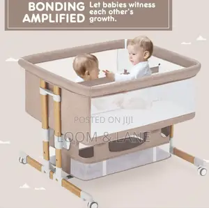 Twin Bassinet Fot Infant, Bedside Crib for 2 Babies