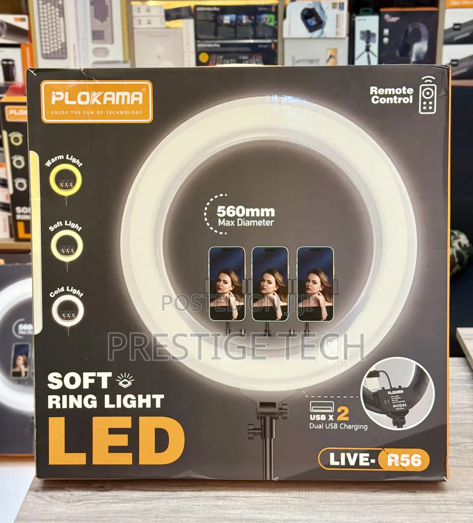 Plokama 22 Inch Soft Led Ring Light (21 Inch) With Usb