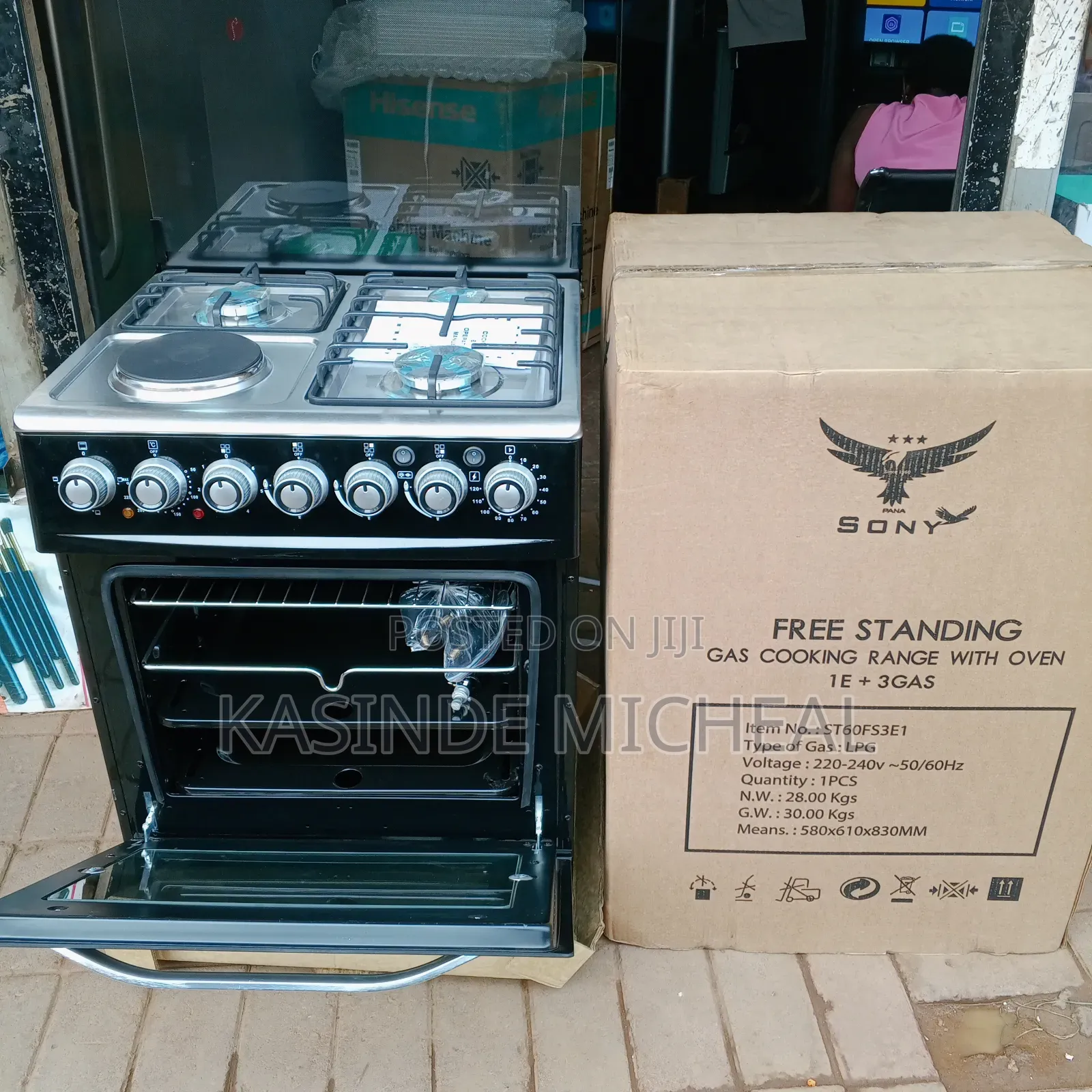 Sony Cooker 3gas And 1 Electric Plate And Electric Oven