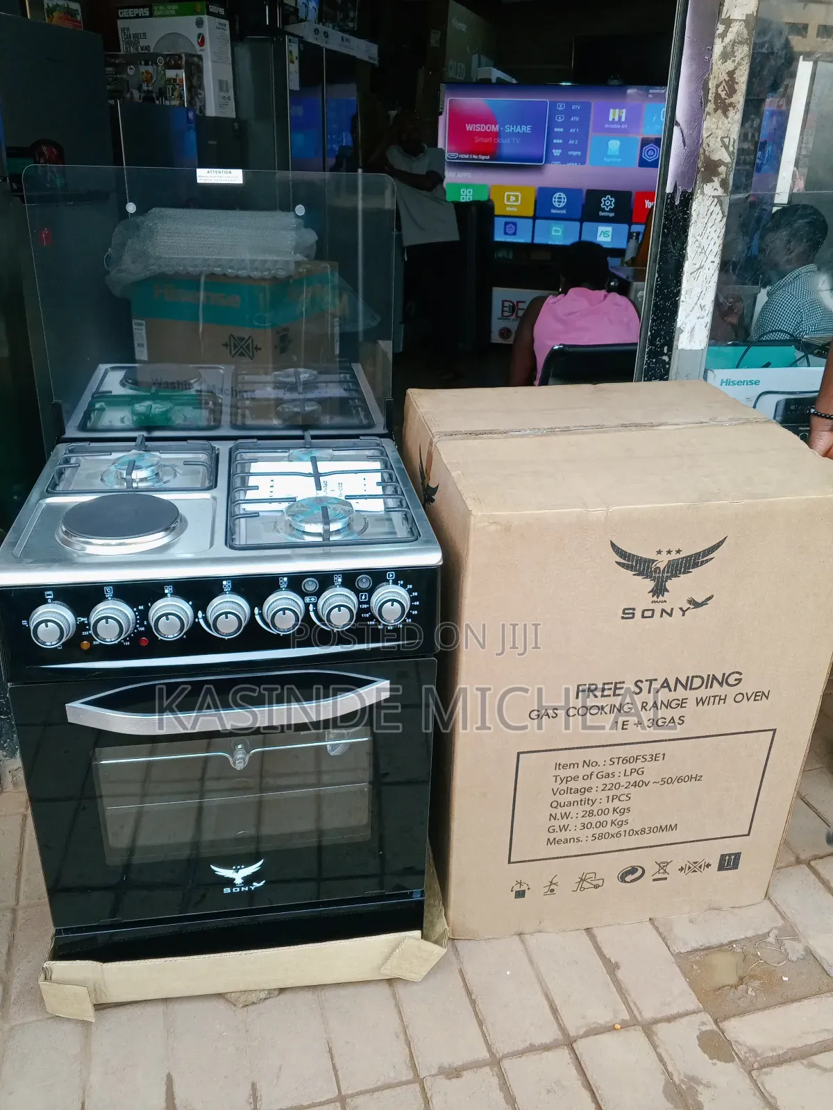 Sony Cooker 3gas And 1 Electric Plate And Electric Oven