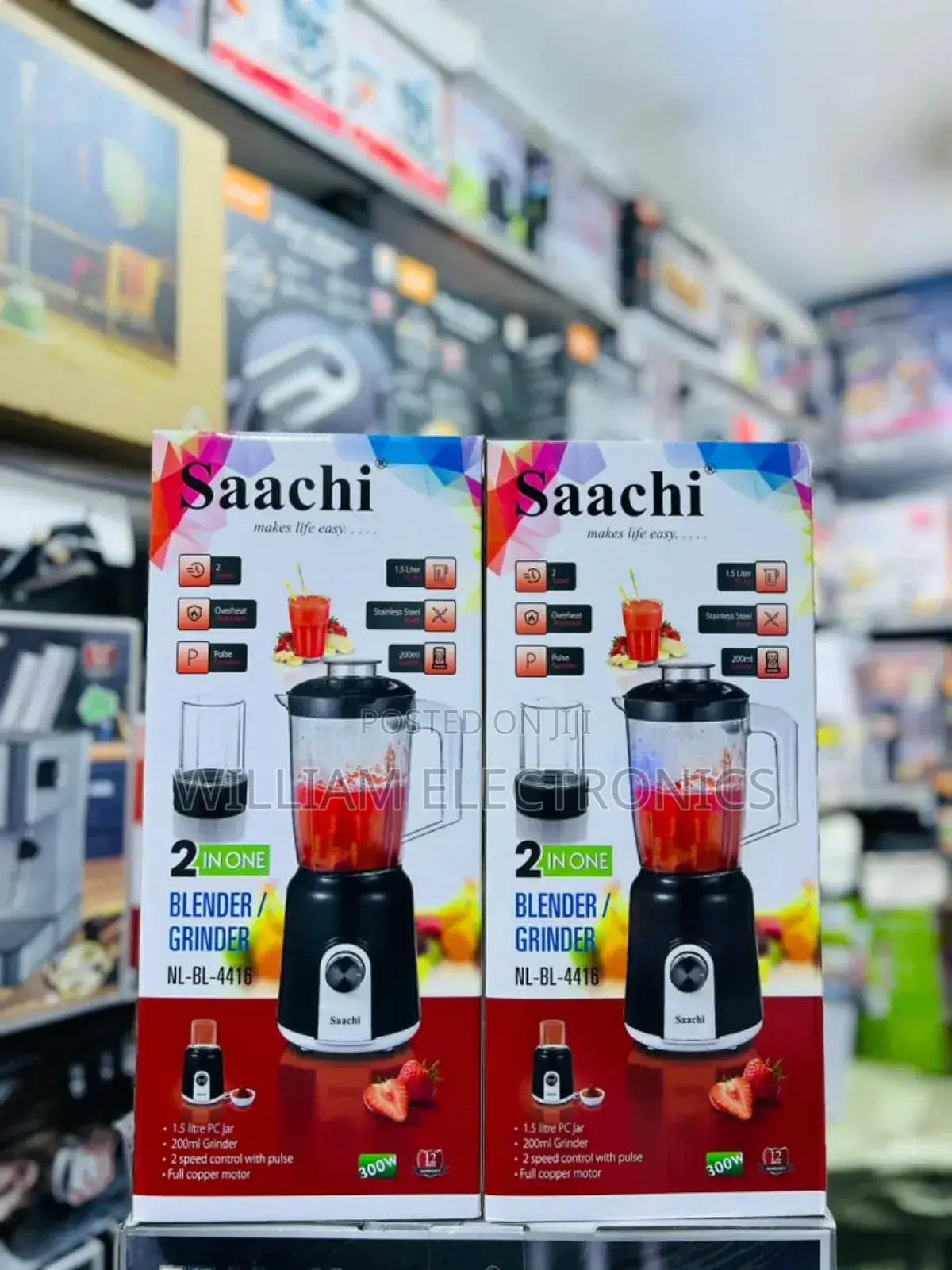 Saachi 2in1 1.5l Blender Grinder