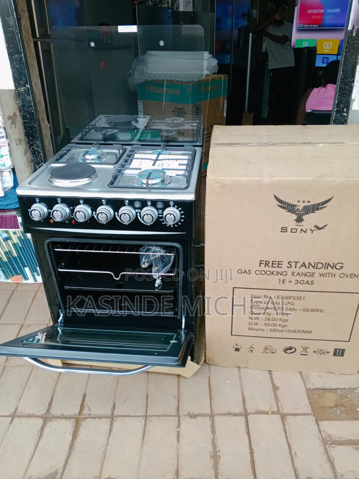 Sony Cooker 3gas And 1 Electric Plate And Electric Oven