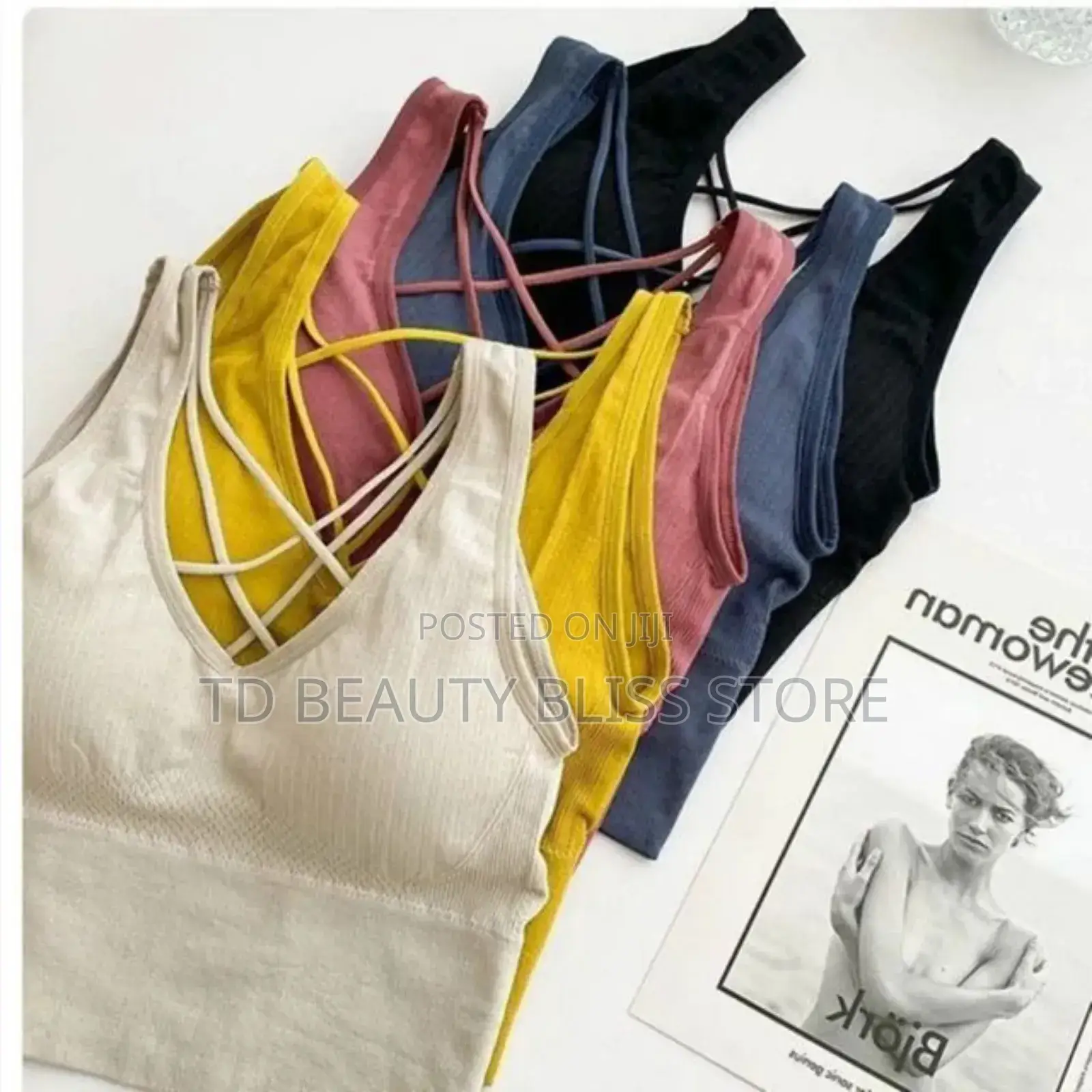 Plain Ribbed Bra Tops