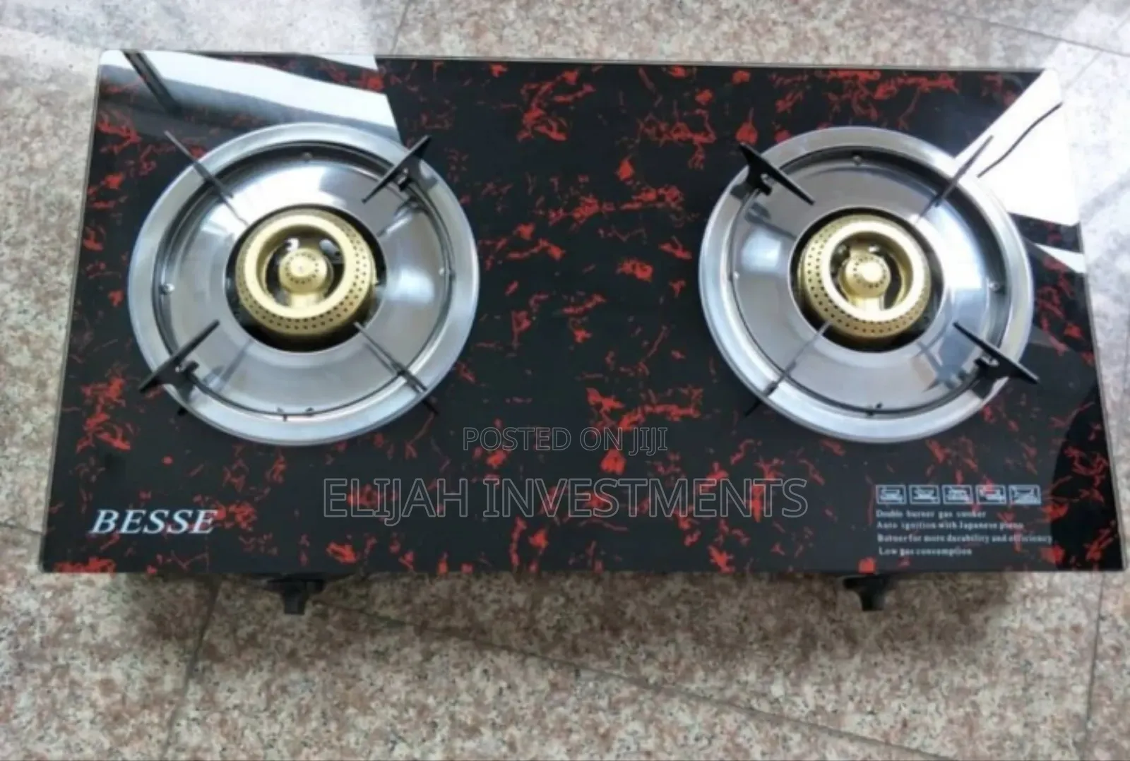 Double Gas Burner With Automatic Ignition