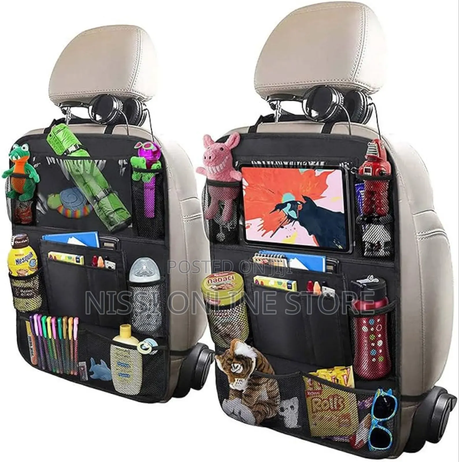 2pc Car Back Seat Organizer