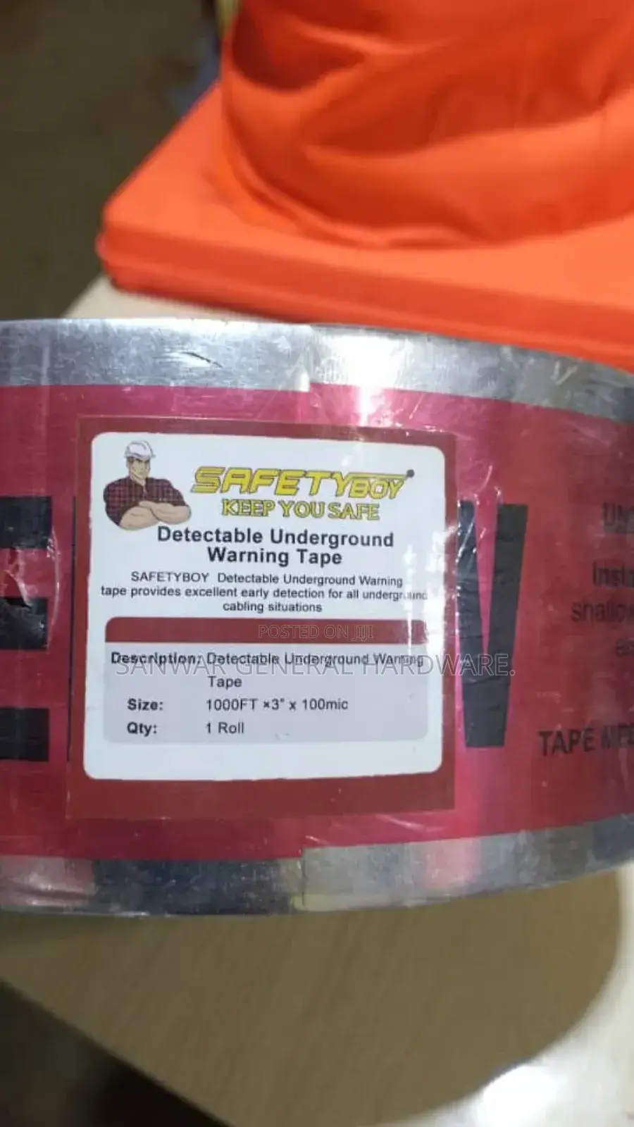 Underground Warning Tape(3"-1000ft -333.3m)Electric,Water,Fibre,