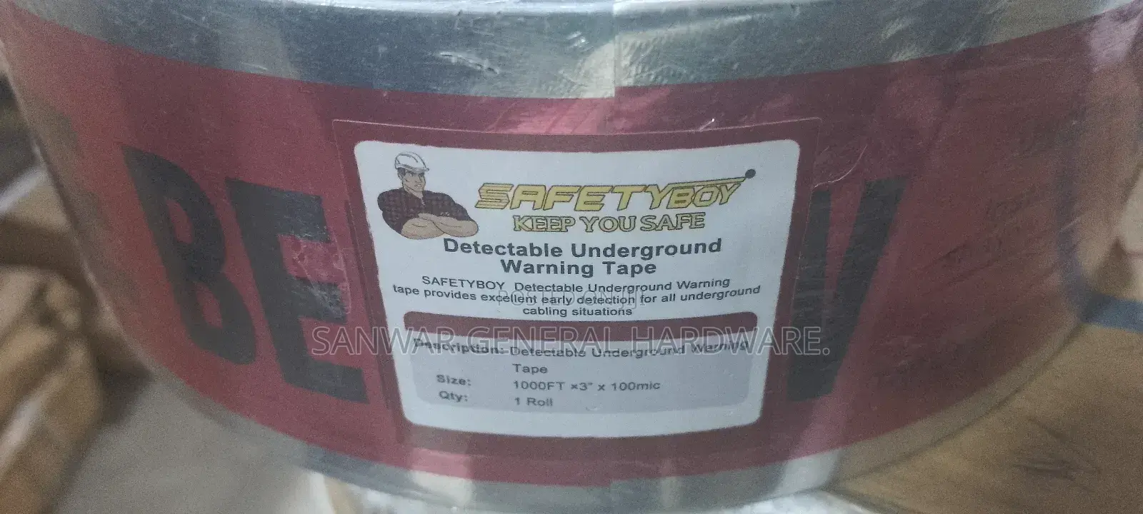 Underground Warning Tape(3"-1000ft -333.3m)Electric,Water,Fibre,
