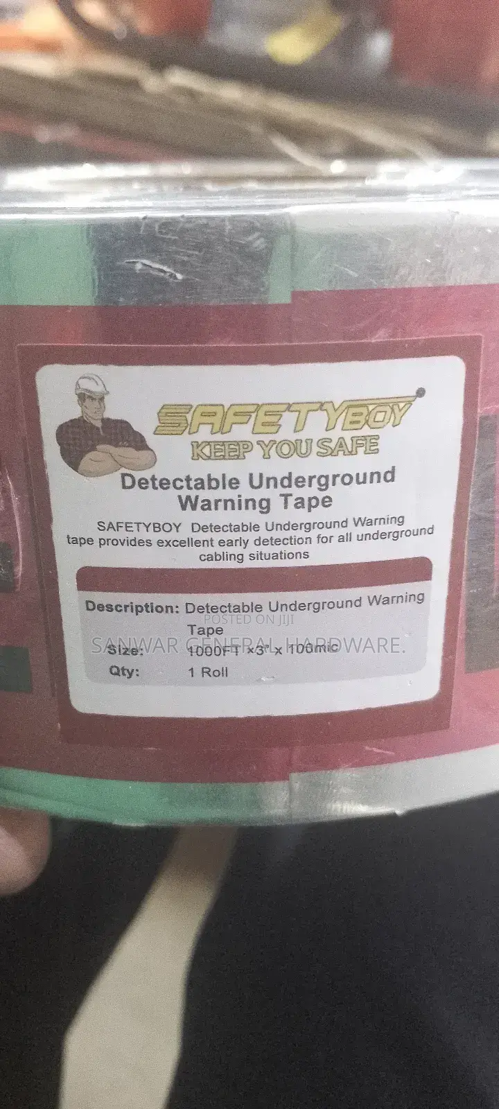 Underground Warning Tape(3"-1000ft -333.3m)Electric,Water,Fibre,