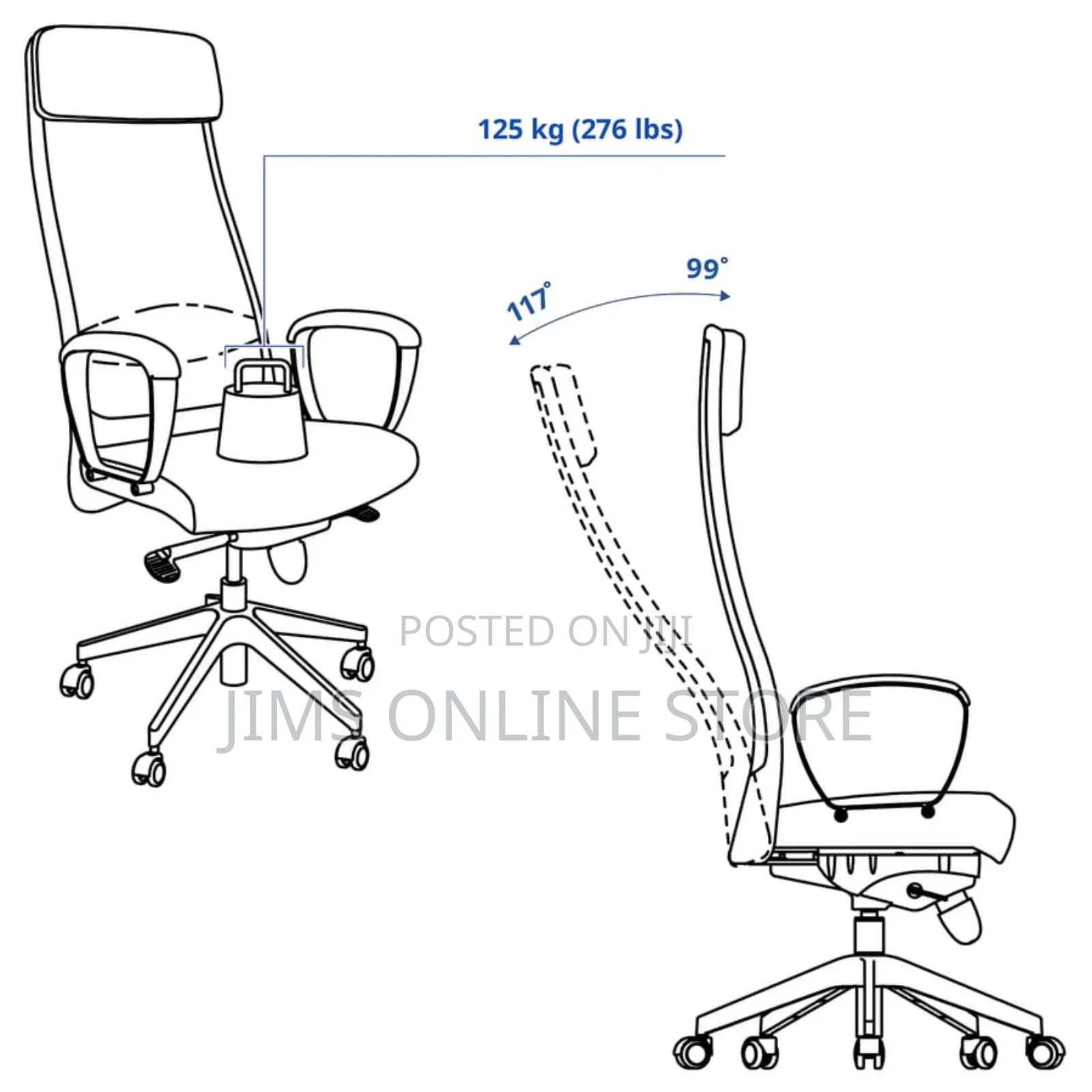 Gunlocke Genuine Office Chair Dubai Used
