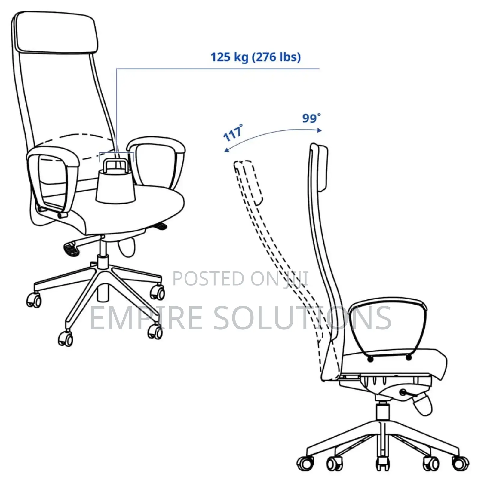 Gunlocke Genuine Office Chair Dubai Used