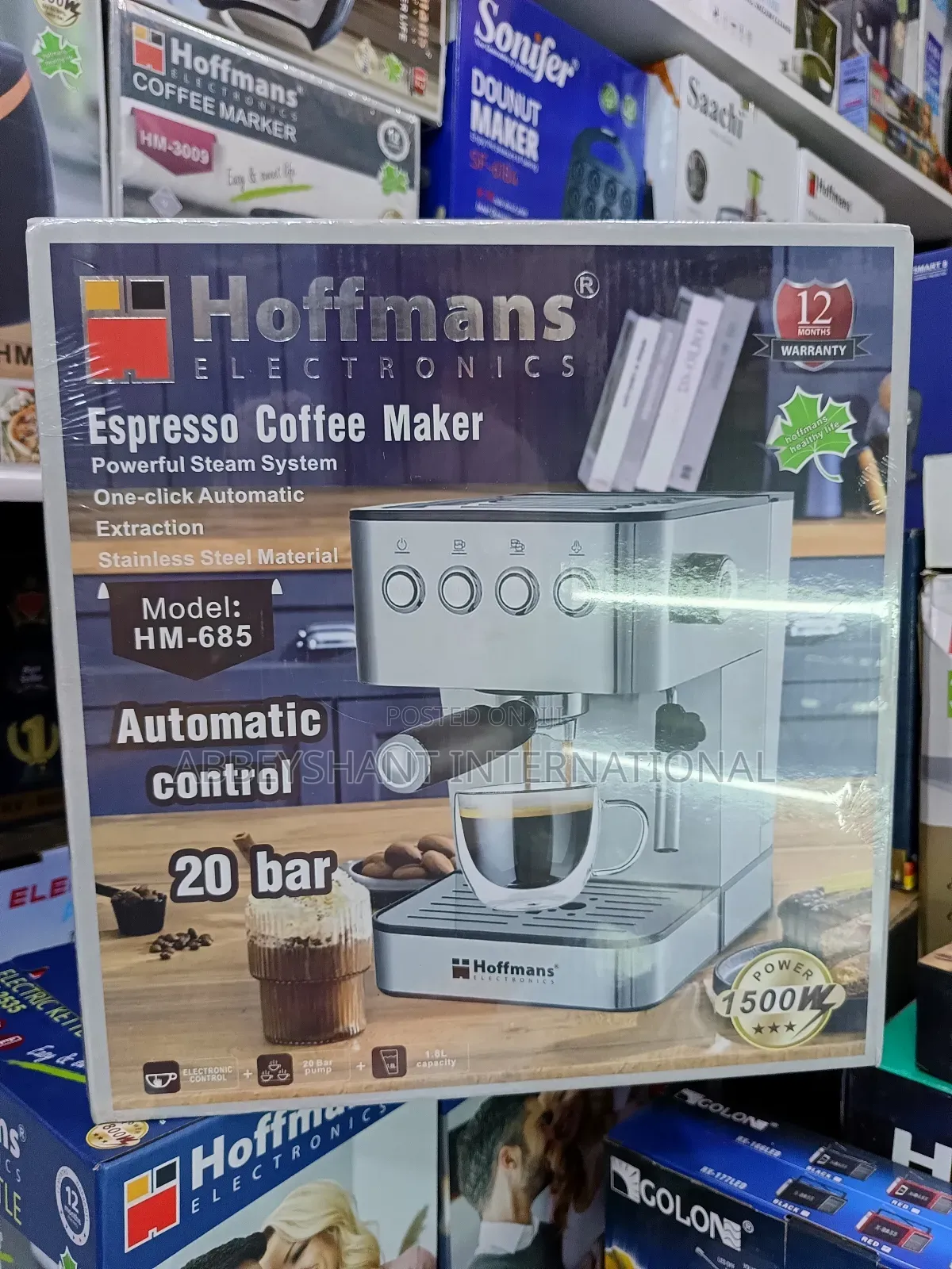 Coffee Maker Hoffman 20 Bars Coffee Maker