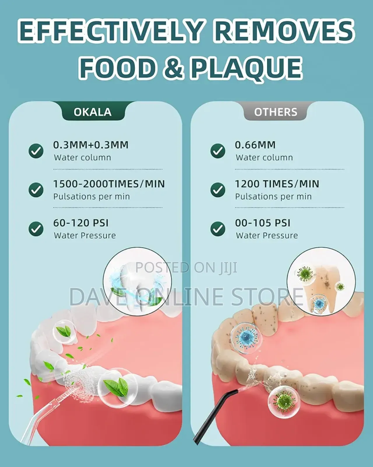Water Dental Flosser Pick Waterproof Oral Irrigator