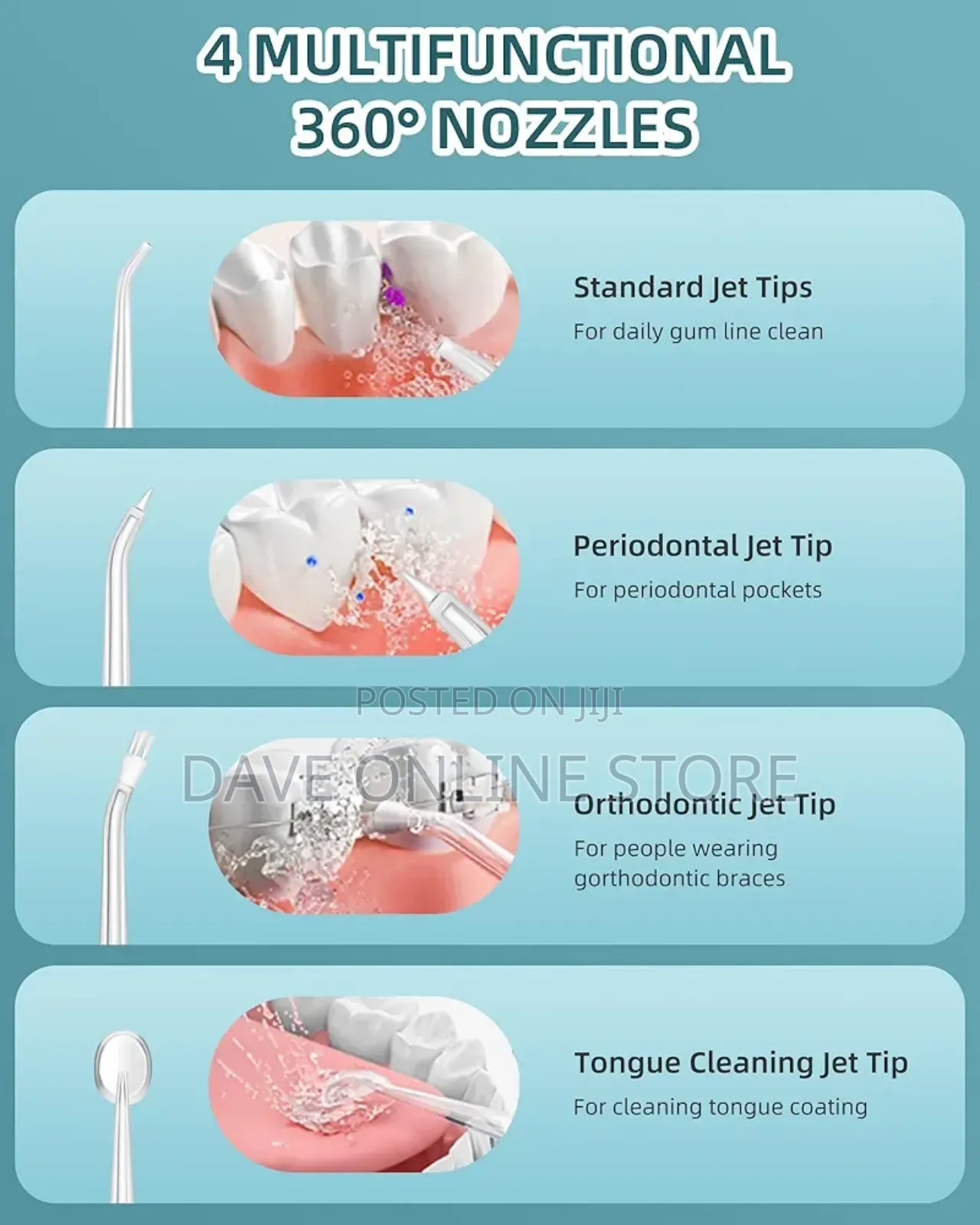 Water Dental Flosser Pick Waterproof Oral Irrigator
