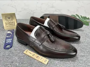 Original Men’S Dark Tan Franco Banetti Tassel Loafers