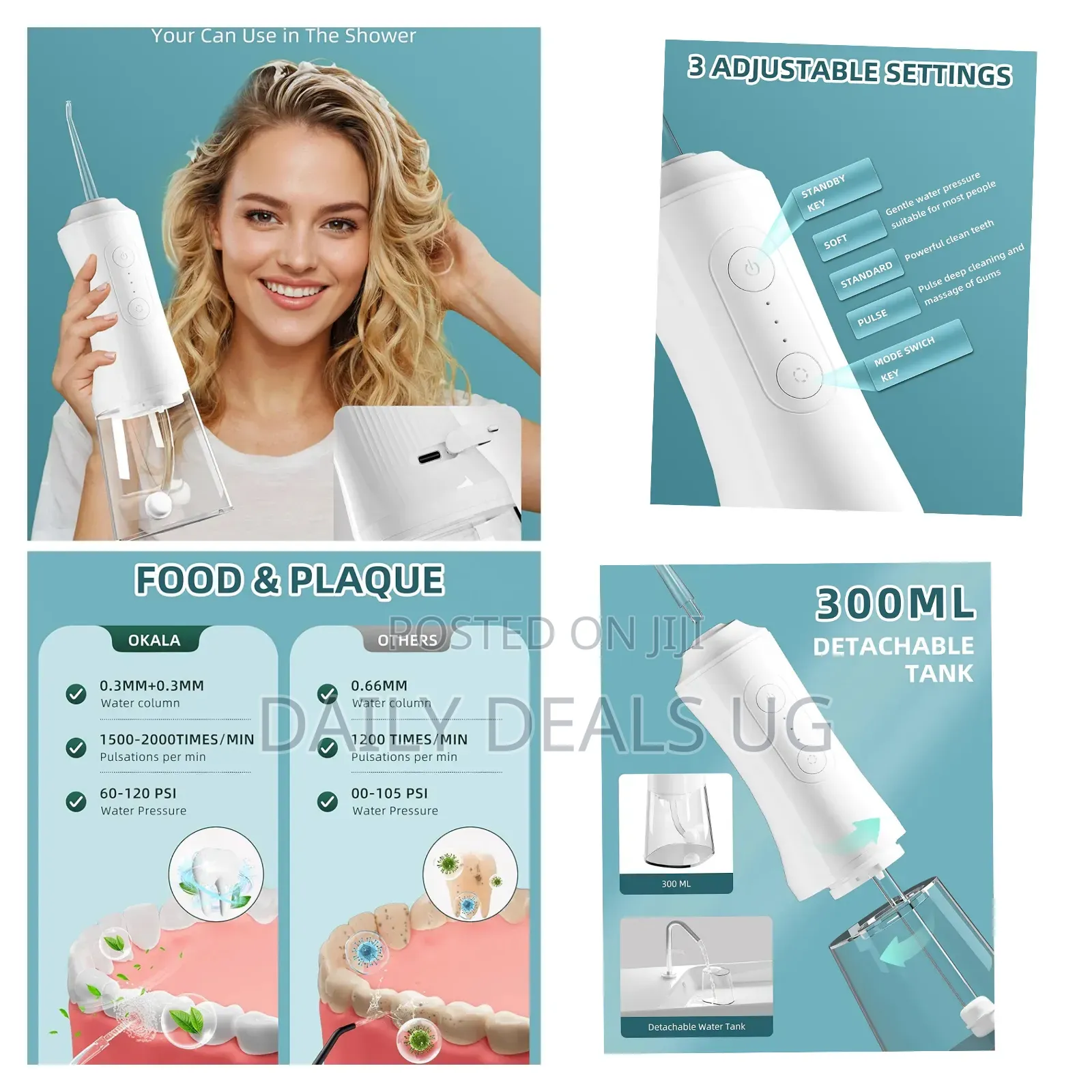 Cordless Water Flosser Dental Oral Irrigator