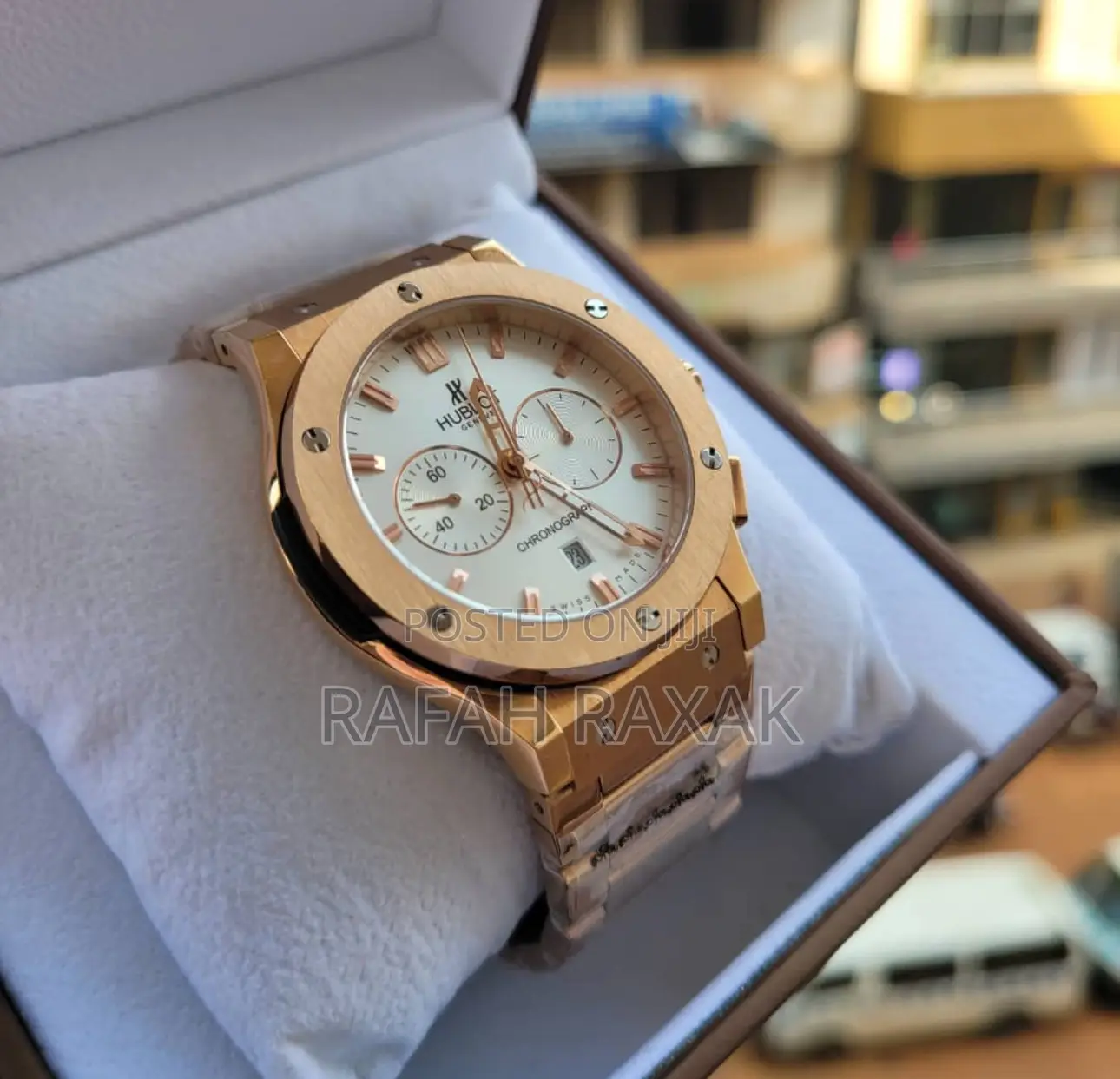 Original Gold Hublot Classic Fusion Chronograph Watch