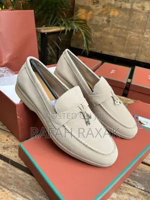 Original Men’S Designer Loro Piano Summer Walk Suede Loafers