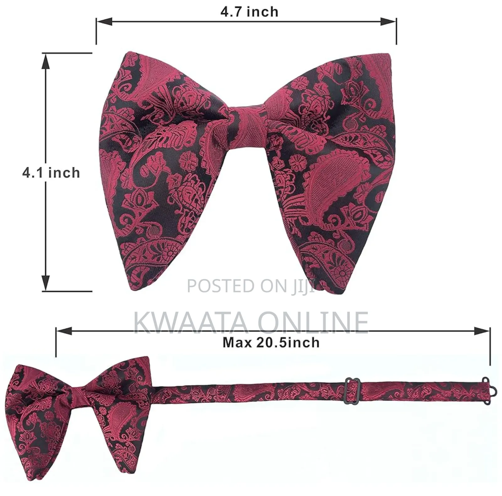 Butterfly Tuxedo Bow Tie Hankie Cufflinks Set In A Gift Box