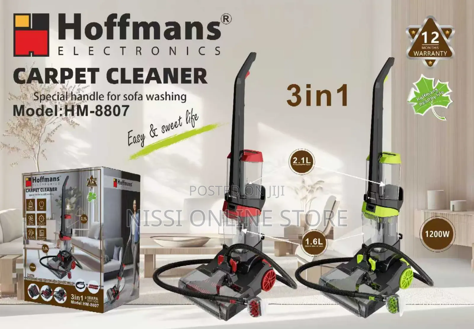 1200w Hoffmans Electric Vaccum Cleaner
