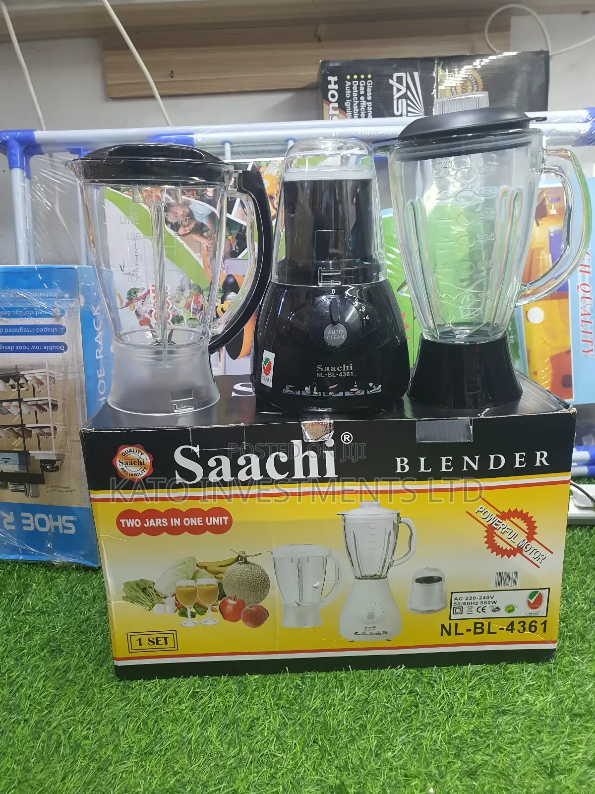 3.1 Saachi Blender- Black [2 Jars In 1 Unit]