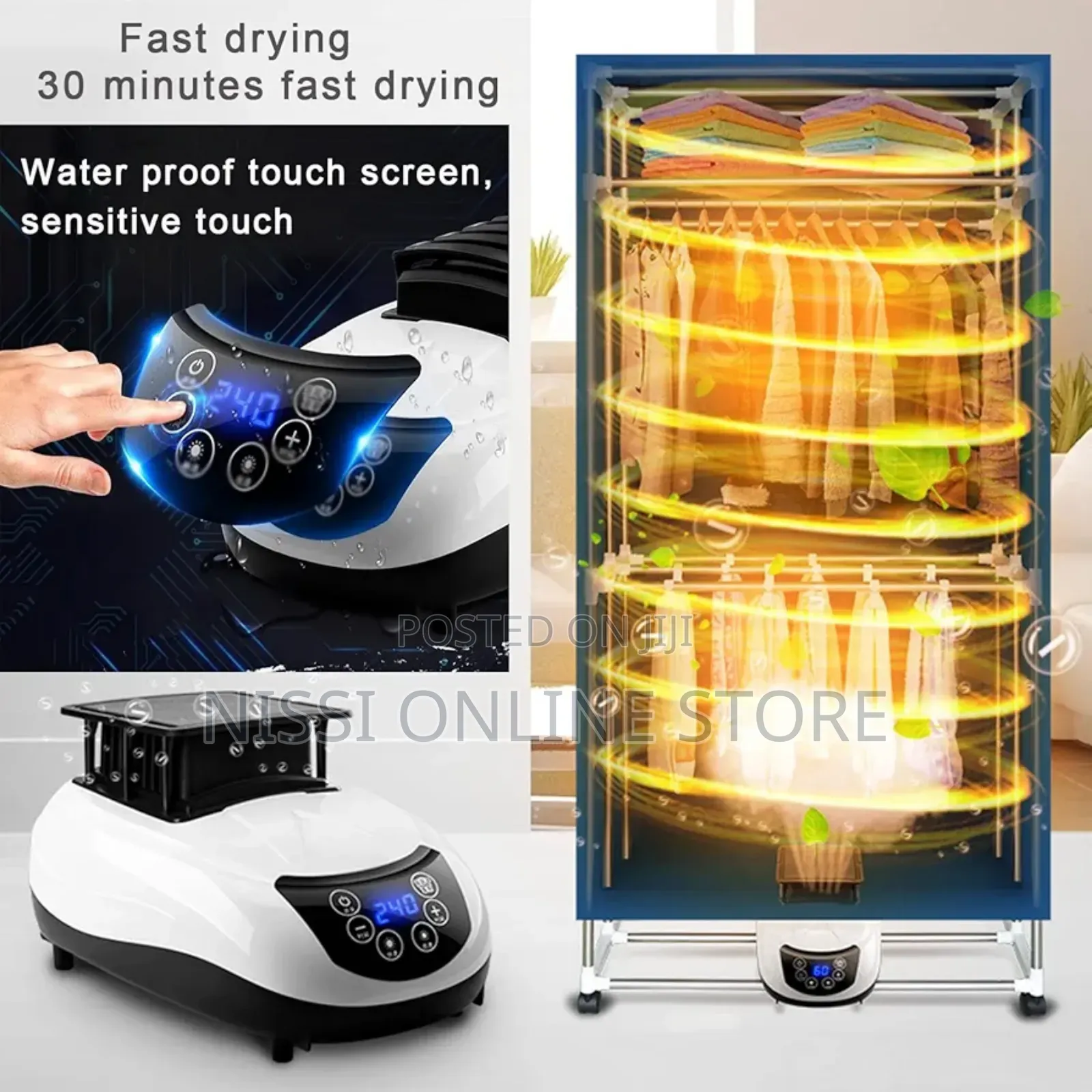 Multi Speed Heated Clothes Dryer