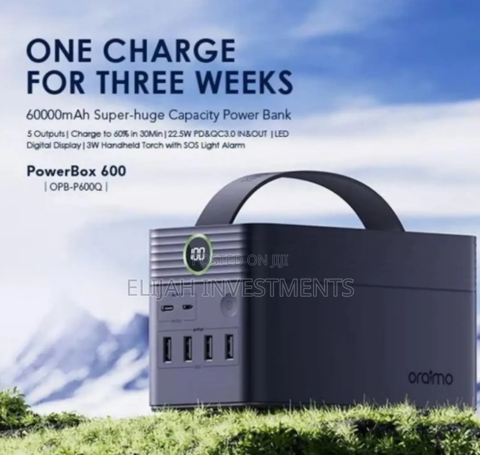 Oraimo Super Powerbox-600 60000m-a-H 22.5w Power Bank