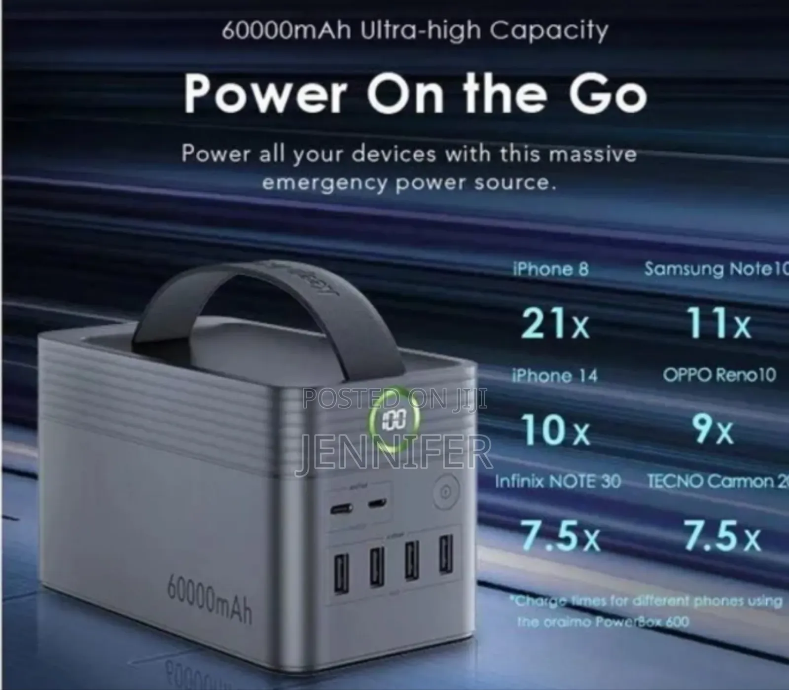 Oraimo Super Powerbox-600 60000m-a-H 22.5w Power Bank