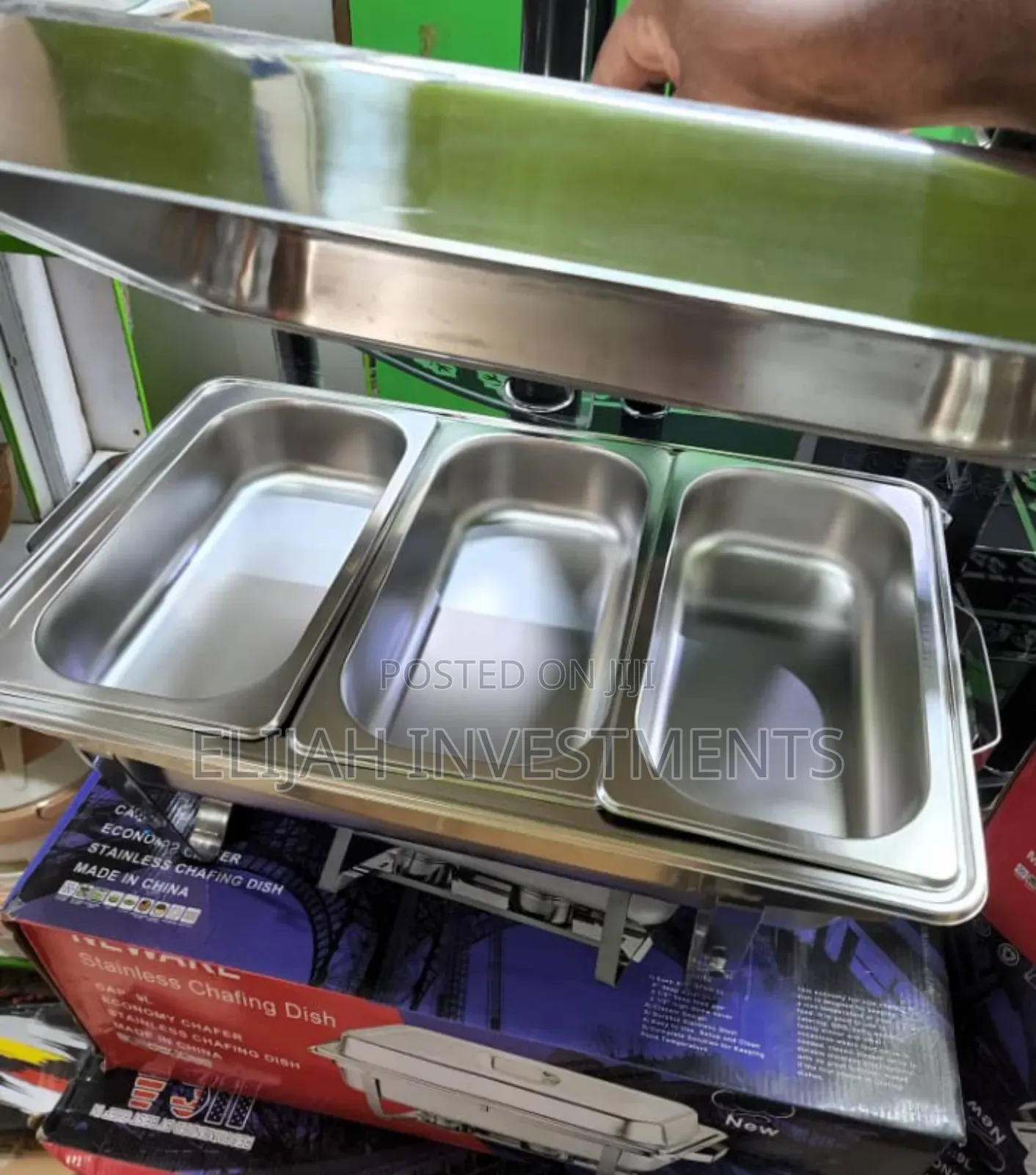 Stainless Steel Buffet Platter Set With Hanging Lid