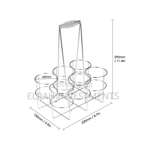 Stainless Steel 6 Bottle Metal Rack Crate