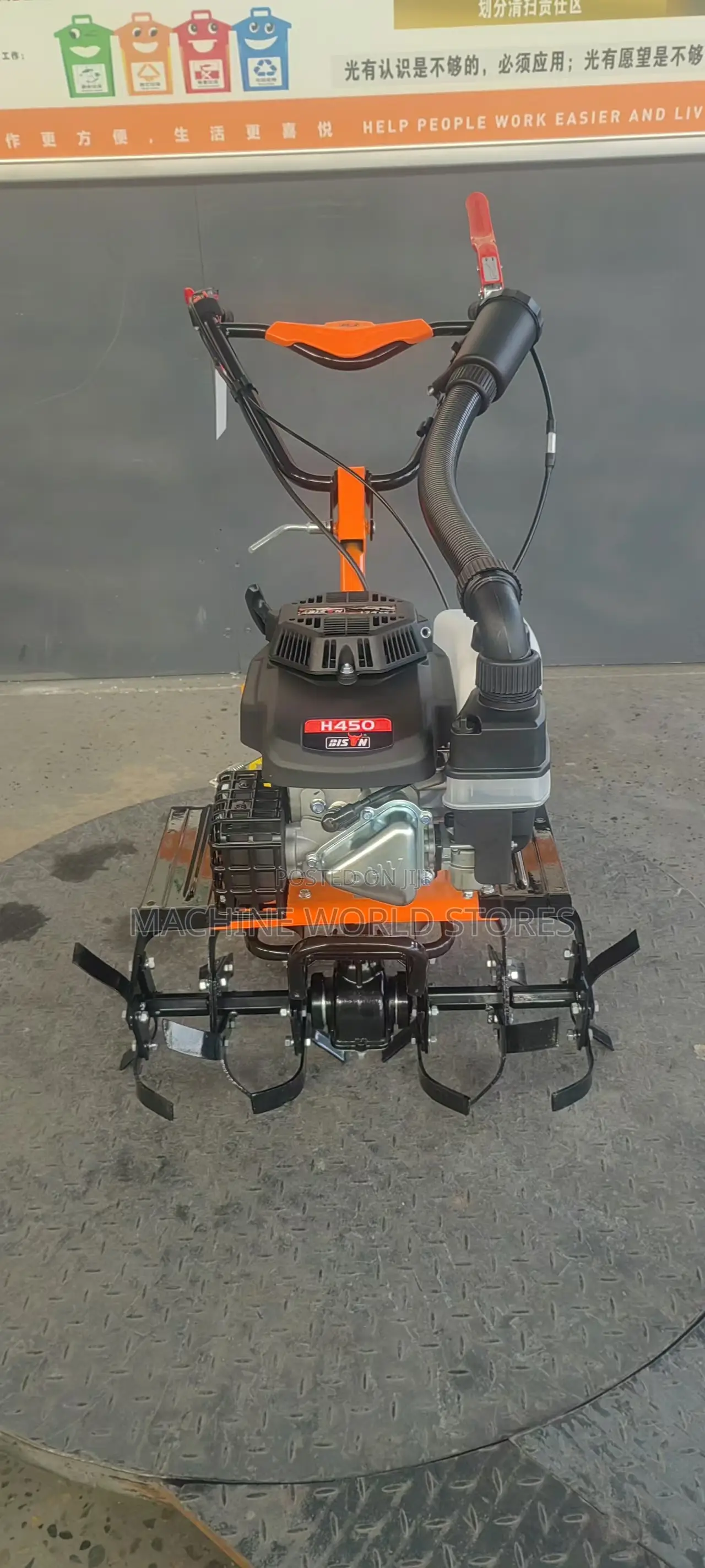 Portable Gasoline Garden Tiller With 4 Stroke Engine