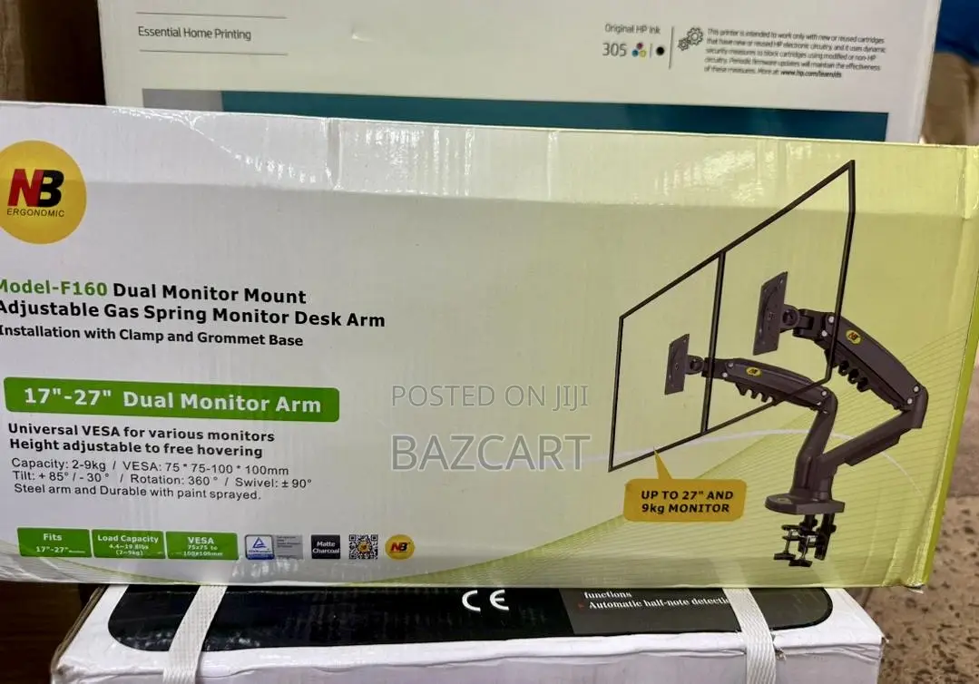 Dual Monitor Mount 17 - 27 Inch
