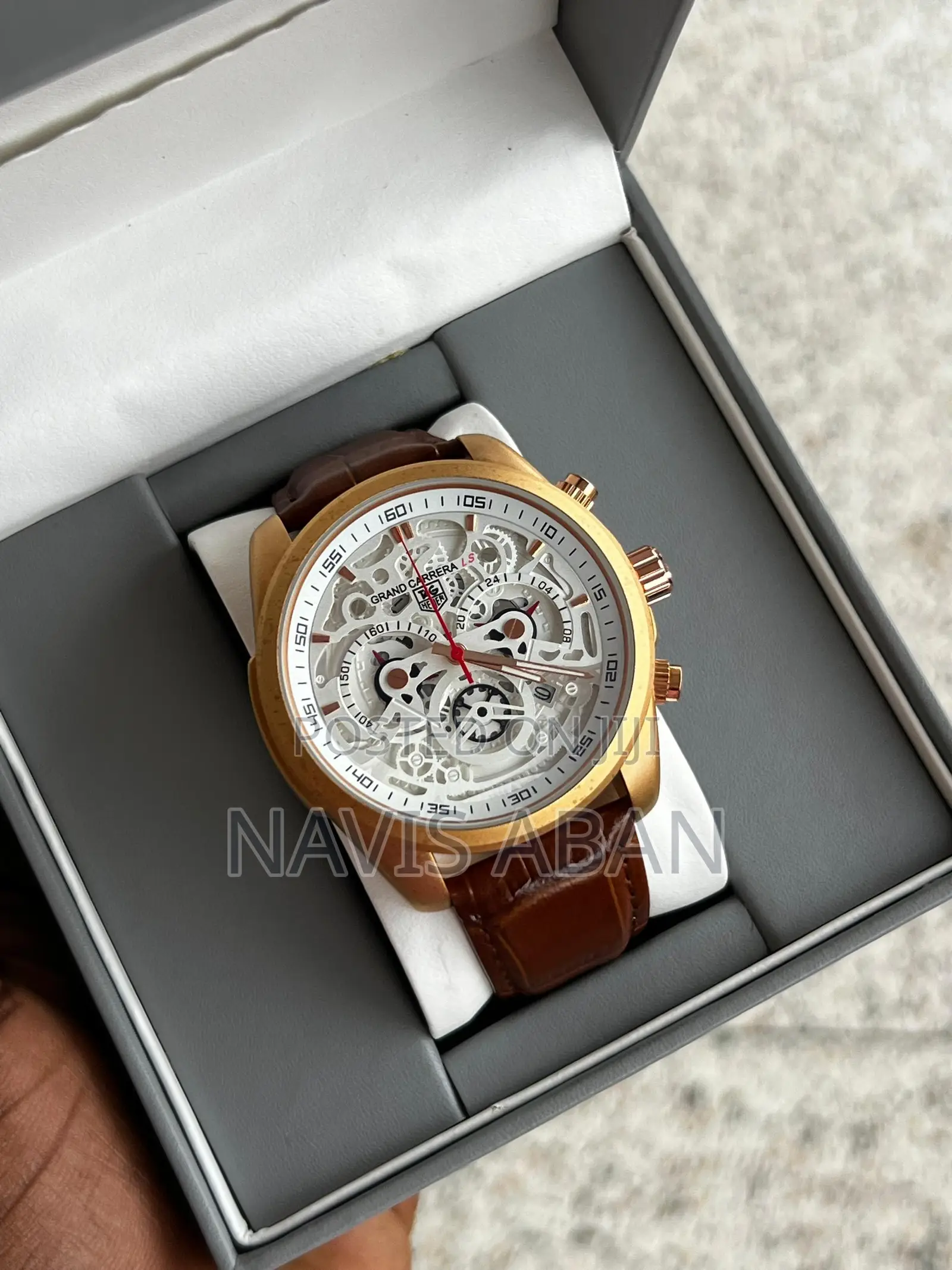 Grand Carrera Cr7 Genuine Leather Strap Watches