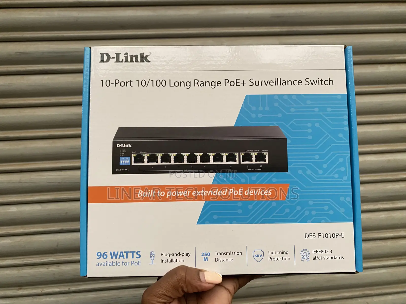 Des-F1010p-E 10-Port 10/100 Long Range Poe+ Surveillance Switch