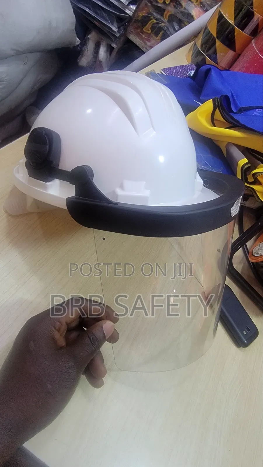 Helmet With Face Shield.