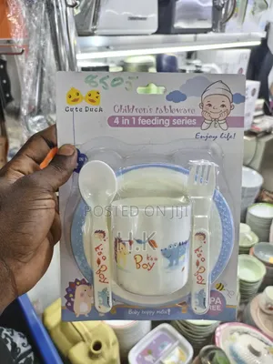 Cute Duck" Branded 4-in-1 Children's Tableware Feeding Set