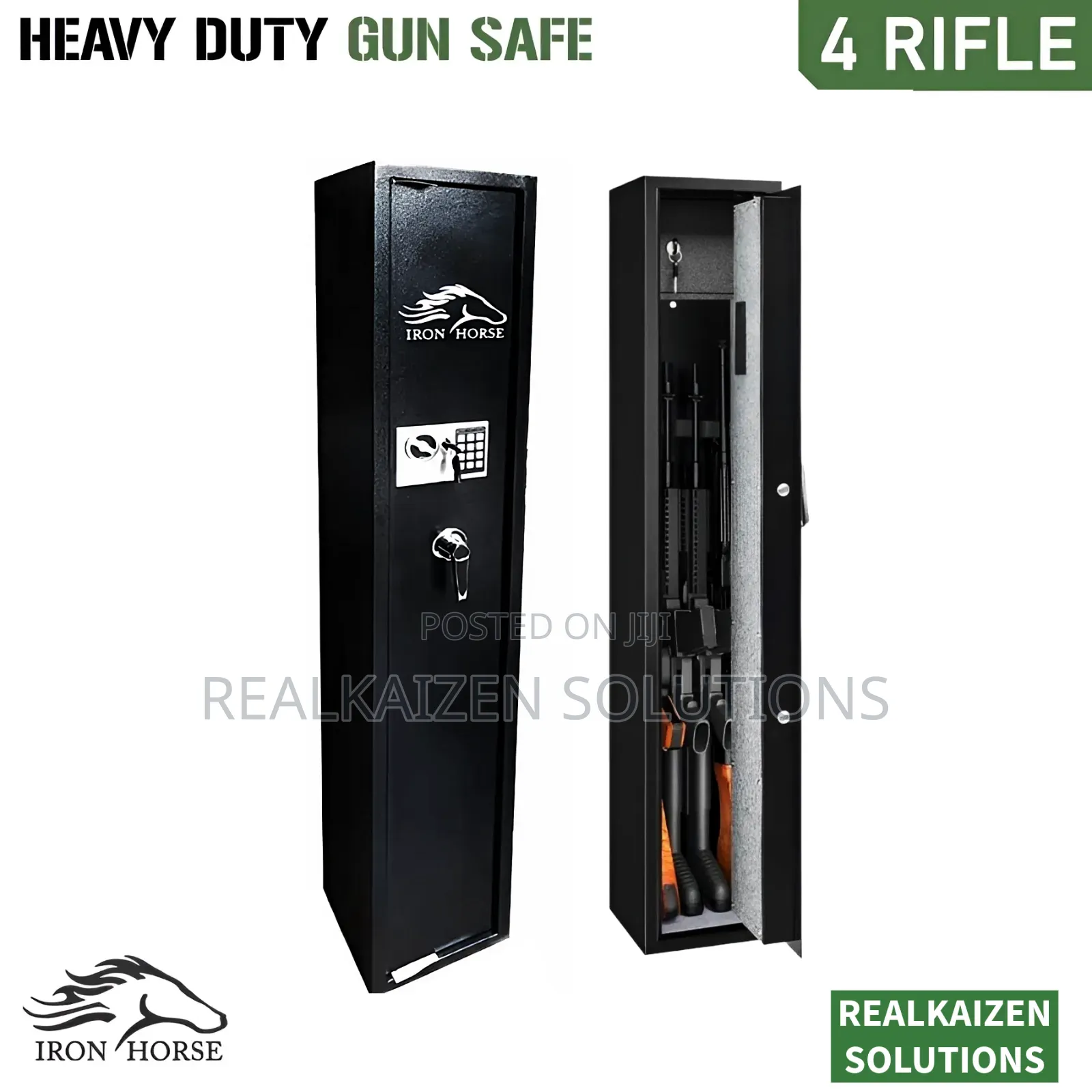 Iron Horse Digital 4 Rifle Guns Safe With Emergency Key