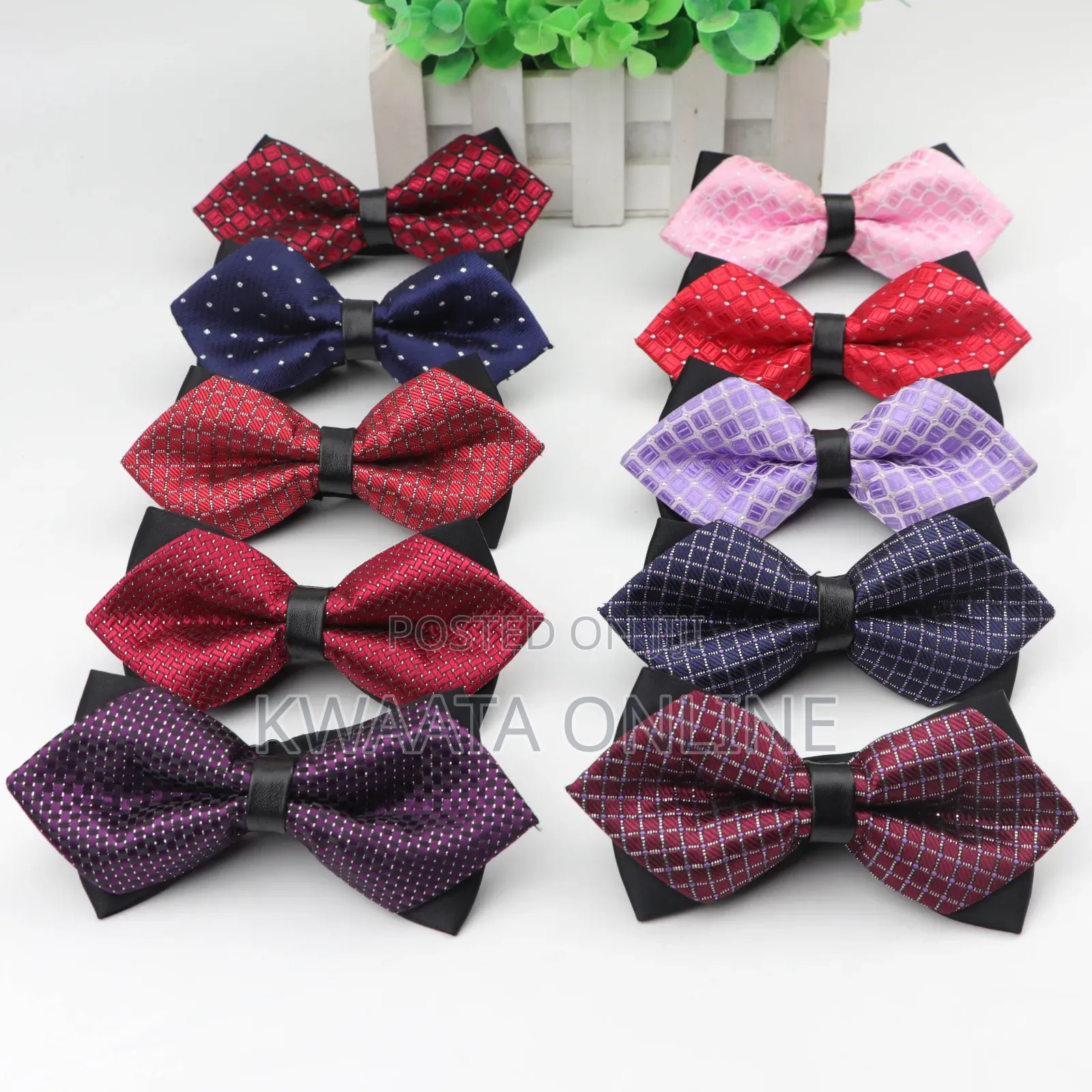 Gentleman's Diamond Pointed Pre-Tied Bow Tie