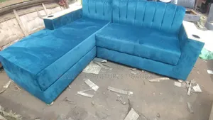 Wooden Armless Cupholder Sofas