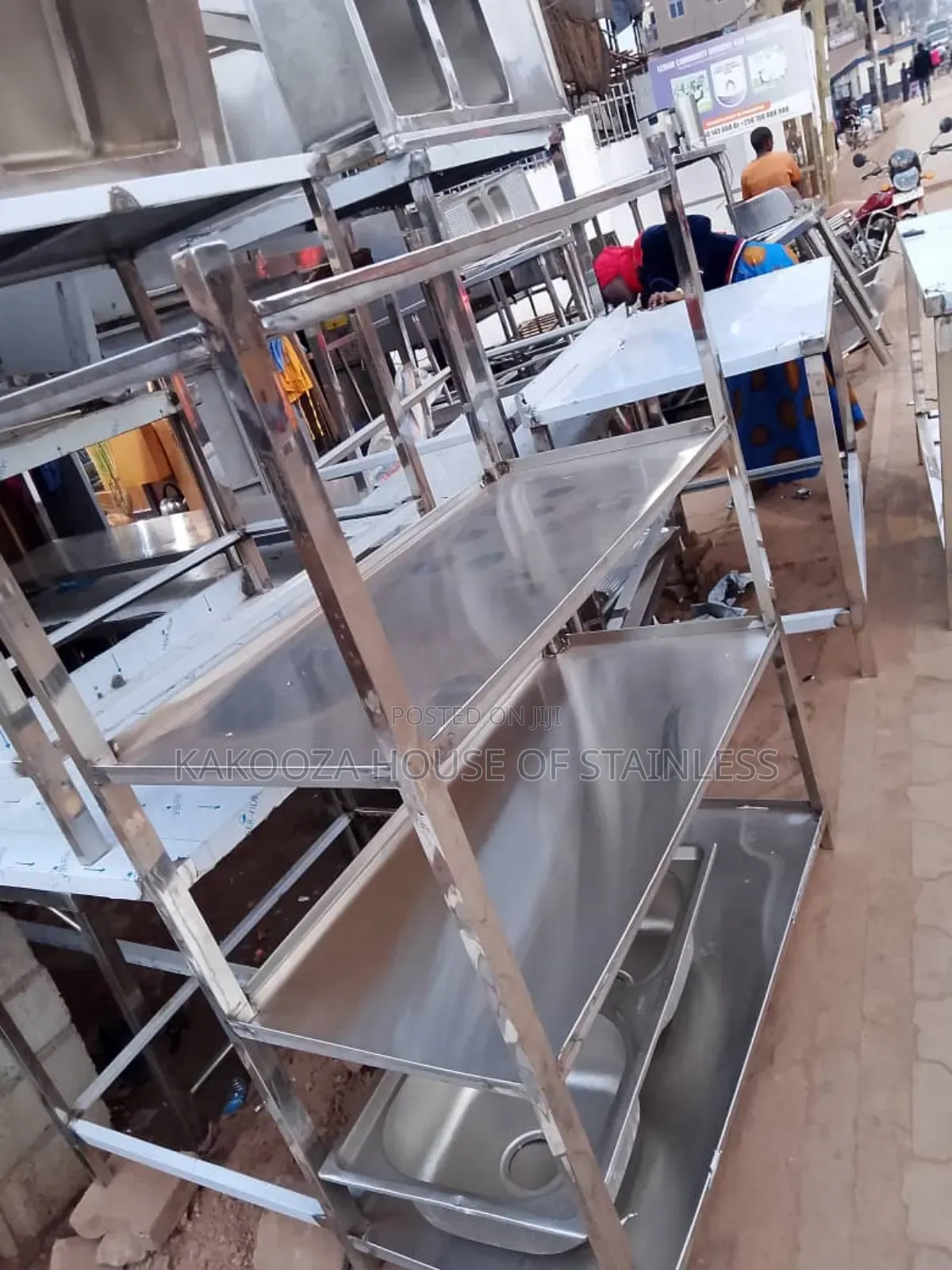 Stainless Steel Rack With Four Shelives
