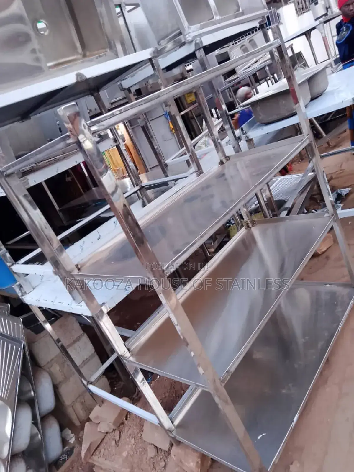 Stainless Steel Rack With Four Shelives